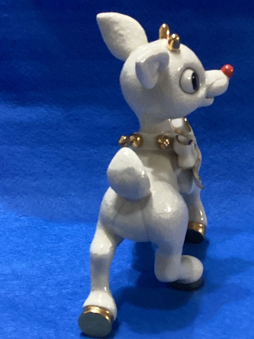 レノックス　ルドルフ　フィギュリン　赤鼻のトナカイ陶器製置物2点まとめ売り