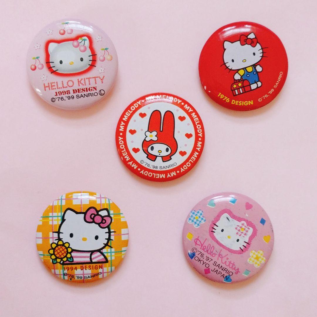 匿名配送 平成レトロ サンリオ 缶バッジ レア セット キティ マイメロ