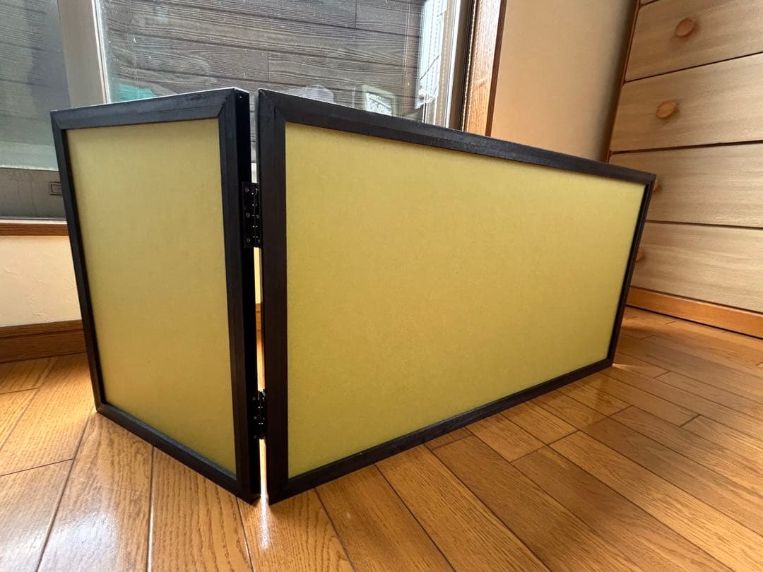 金屏風　折りたたみ式 38.5cm x 133cm