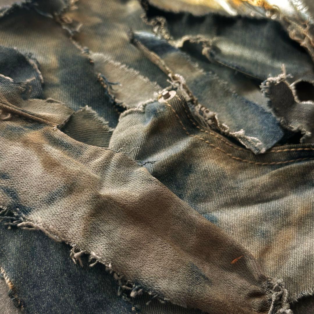 A13 デニム ハギレ コーヒー染め - メルカリ