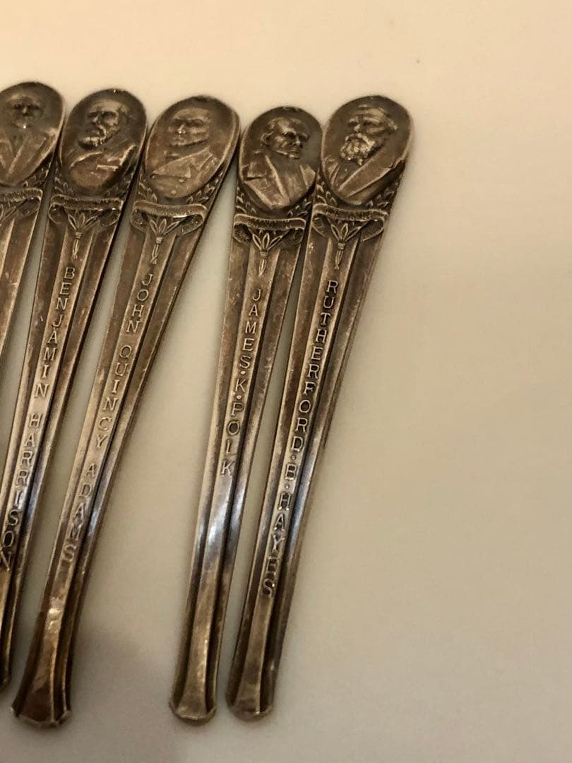 歴代アメリカ大統領　ヴィンテージスプーン　クラフト用　カット済　14本まとめ売り