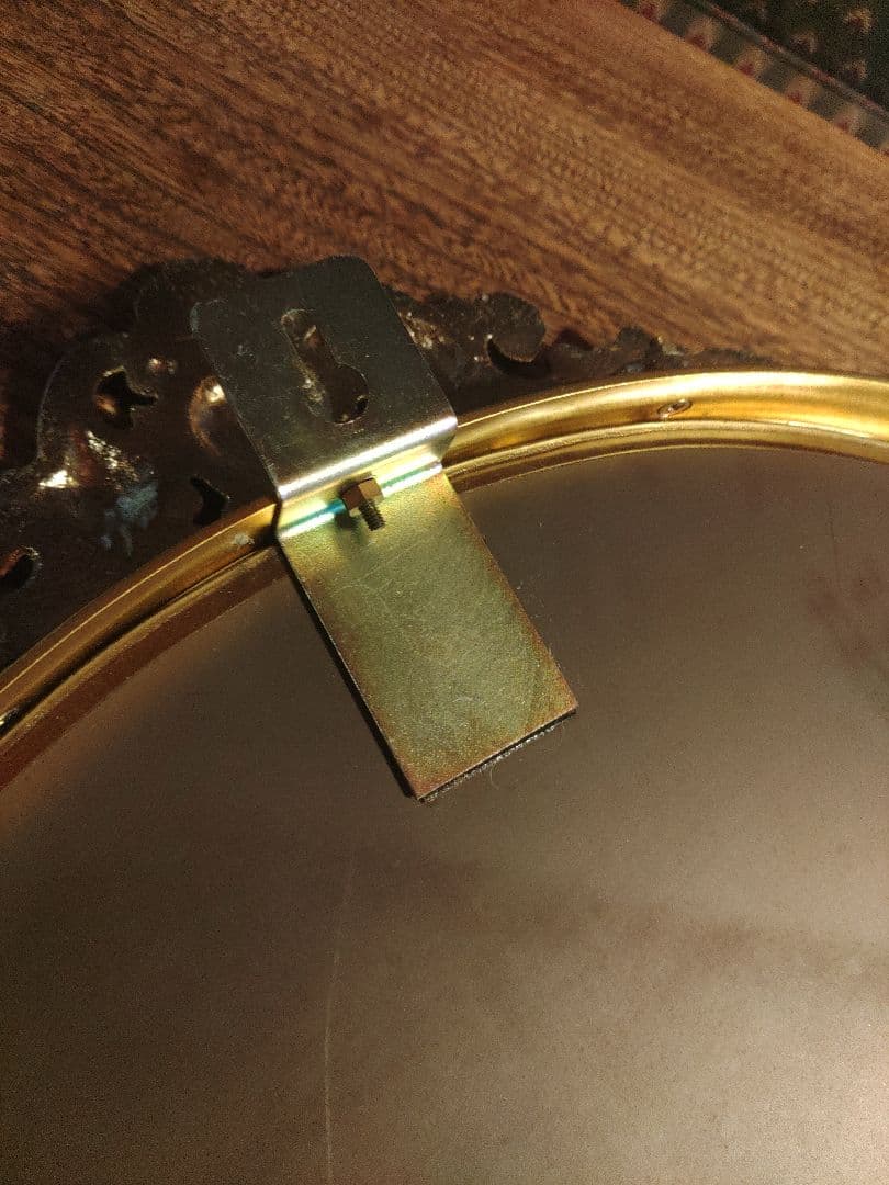 ウォールミラー　オーバルミラー　鏡　壁掛け　レトロ　アンティーク　ヴィンテージ