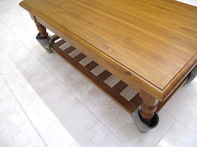 【未使用品】スペイン DANVES パイン材センターテーブル リビングテーブル