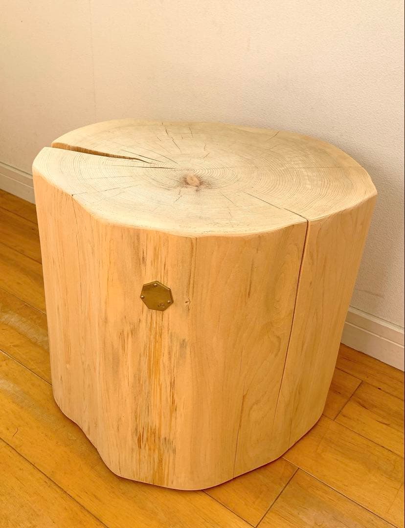 カルデサック　青森ヒバ丸太スツール　美品！週末お値下げ！