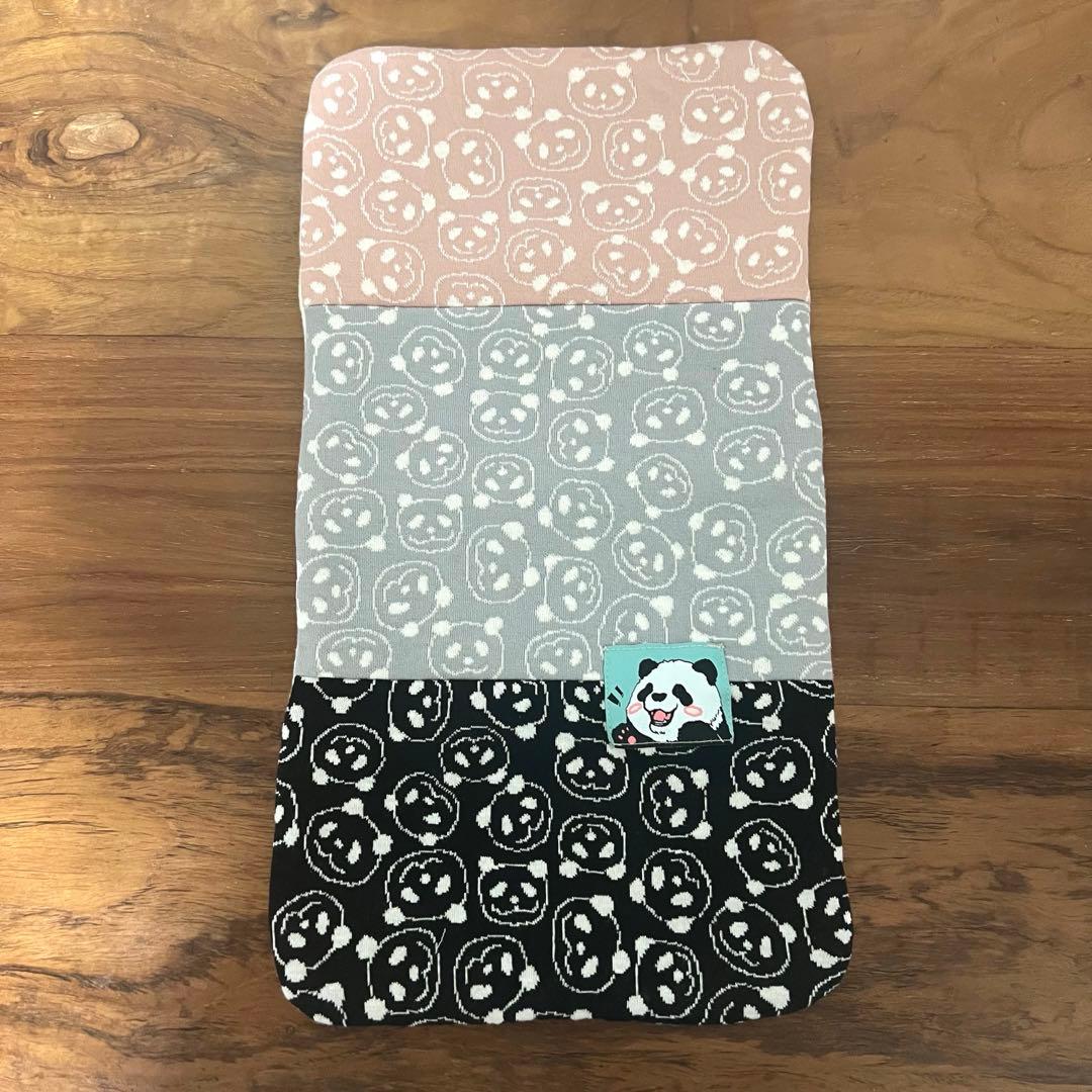 maffonスマイルパンダ×fuwara＊パッチタオル＊40×21cm