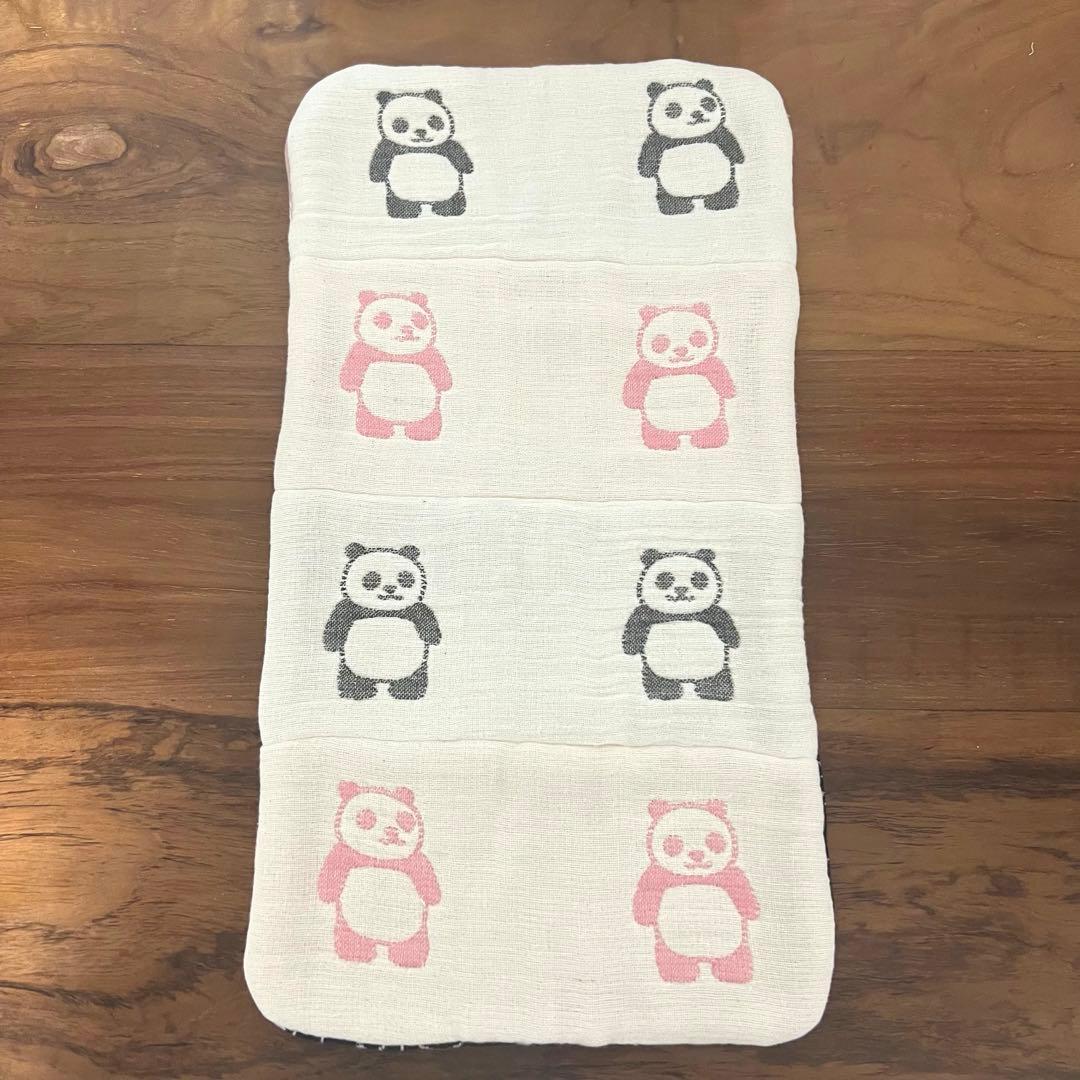 maffonスマイルパンダ×fuwara＊パッチタオル＊40×21cm