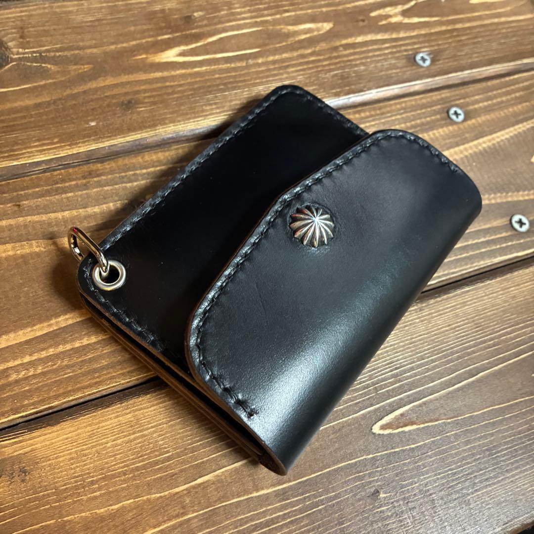 ショートトラッカーウォレット ホーウィン社 クロムエクセル アポロ