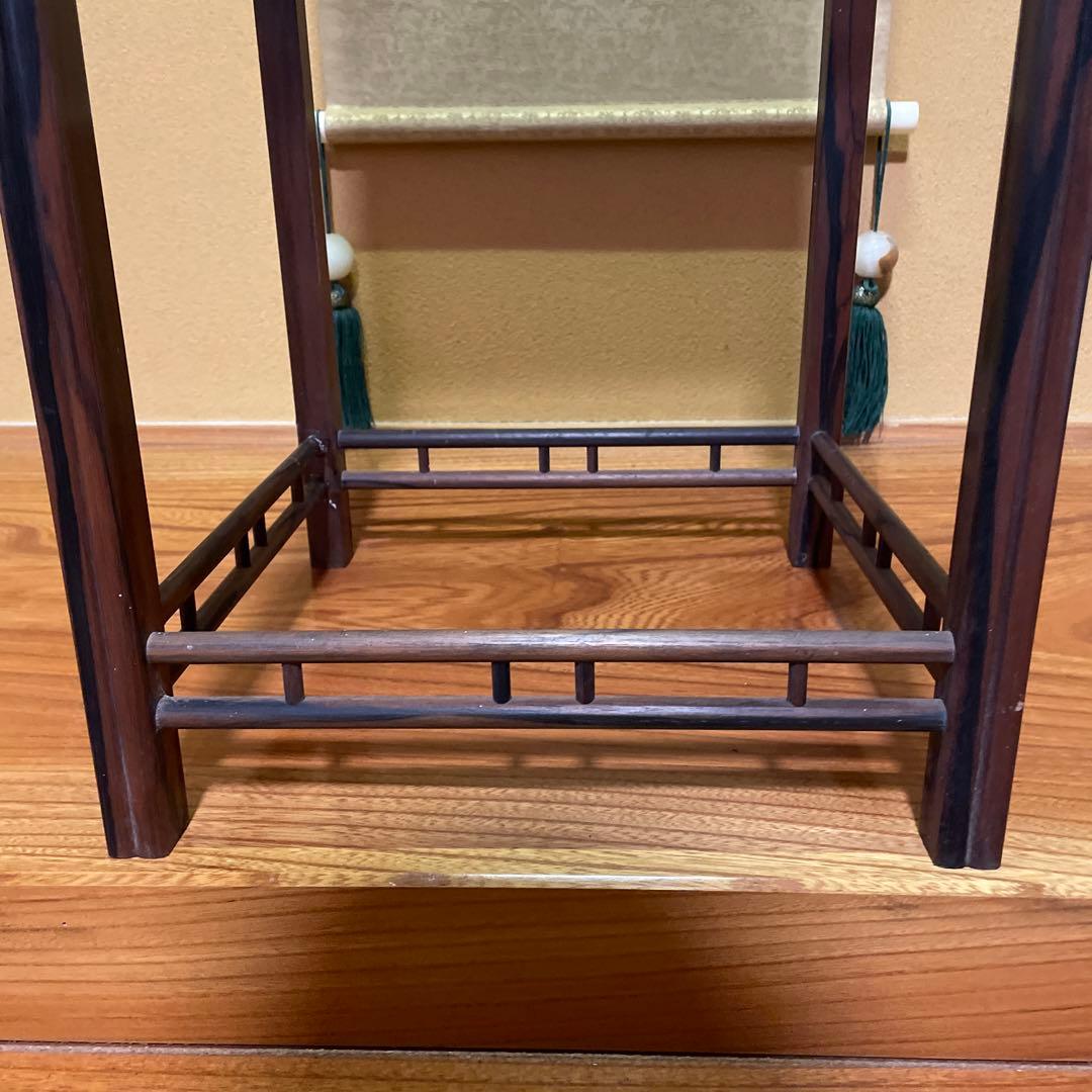 【唐木】懸崖1.1尺 盆栽台 黒檀 ビンテージ品 高卓(こうしょく)【訳あり品】