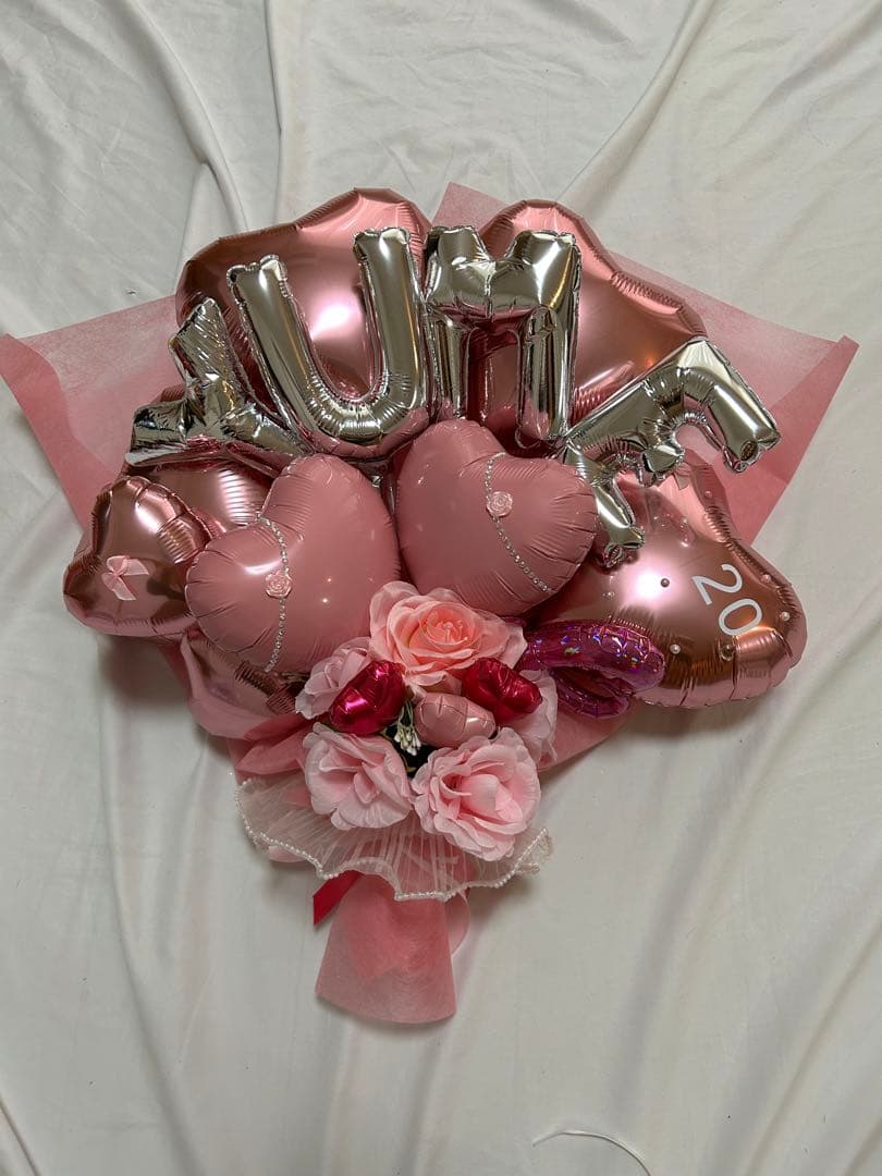2026 成人式　バルーン花束　ブーケ　名前　卒業式　数字　オーダー