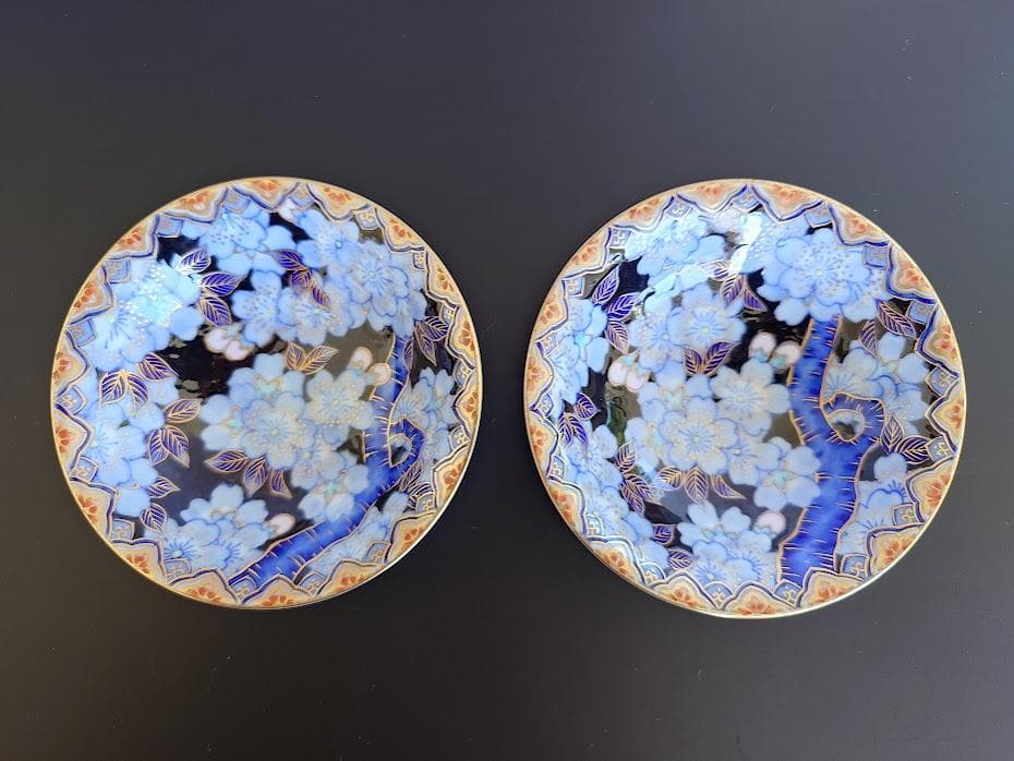 深川製磁　金襴桜　小皿　工芸品　2枚