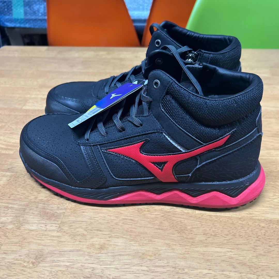Mizuno オールマイティZW43H 安全靴　26.5cm ブラック/レッド