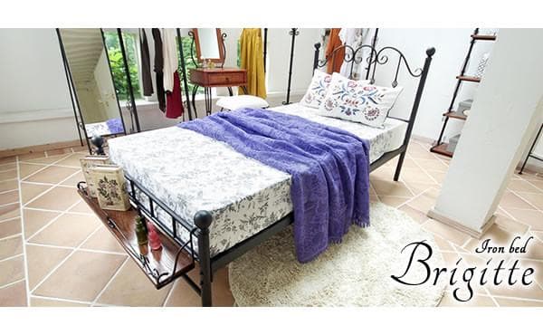 ＜シングル単品＞ブリジットベッド ホワイト