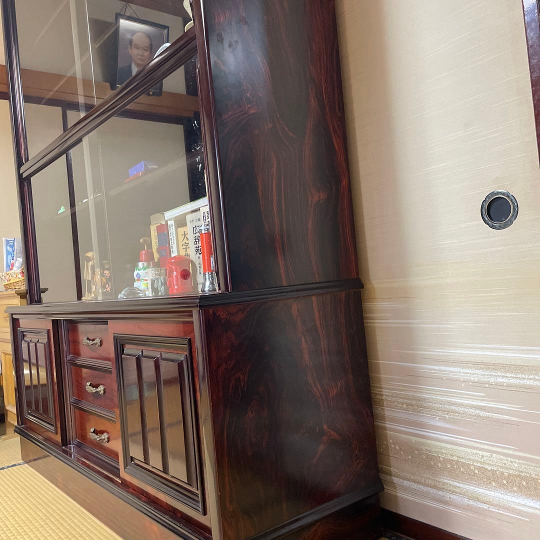 キャビネット　木製　美品　収納　棚　本棚　昭和　レトロ　最終値下　発送たのめる便