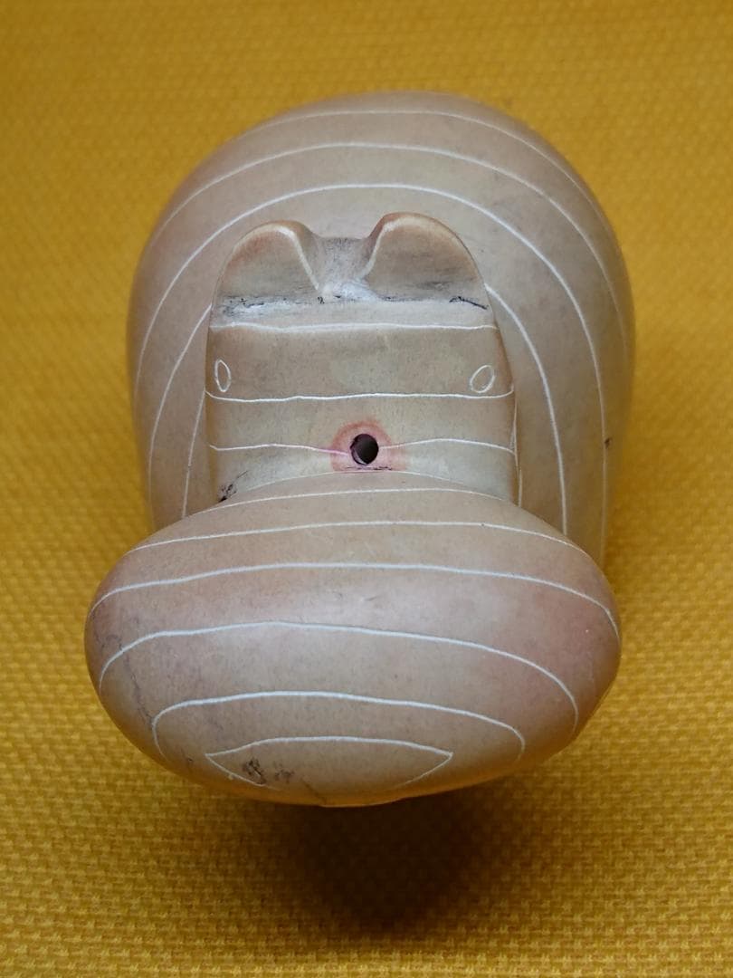 ビンテージ　カバ　石彫　オブジェ　置物　インテリア　工芸品　美術品　A1315