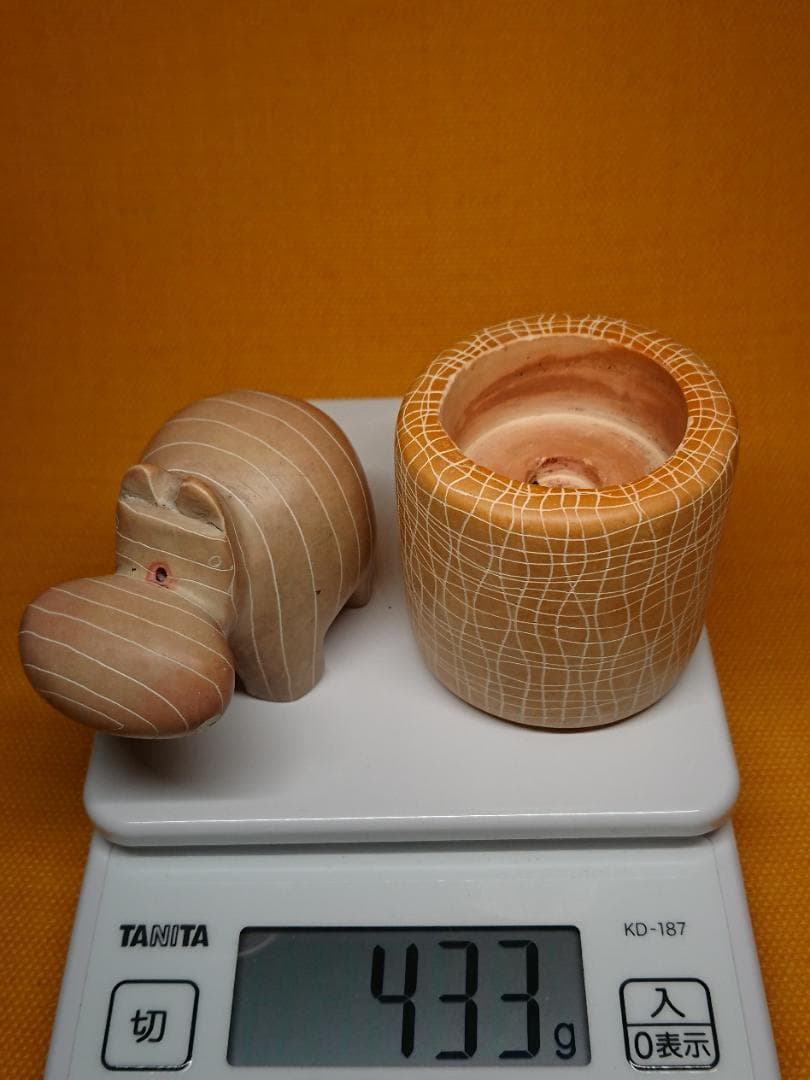 ビンテージ　カバ　石彫　オブジェ　置物　インテリア　工芸品　美術品　A1315