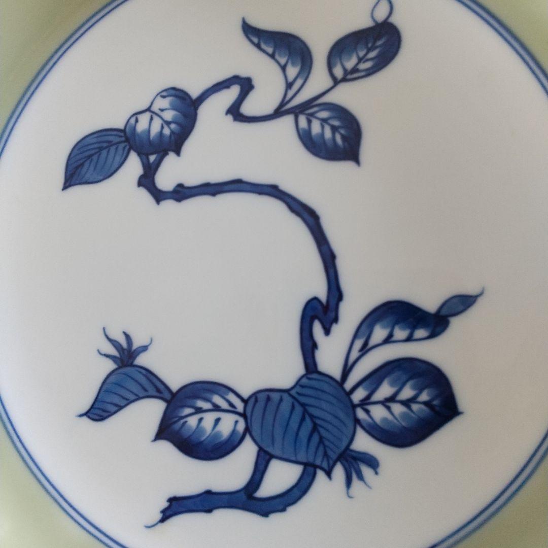 源右衛門窯⭐️青磁木の葉文 サラダ皿  3枚組