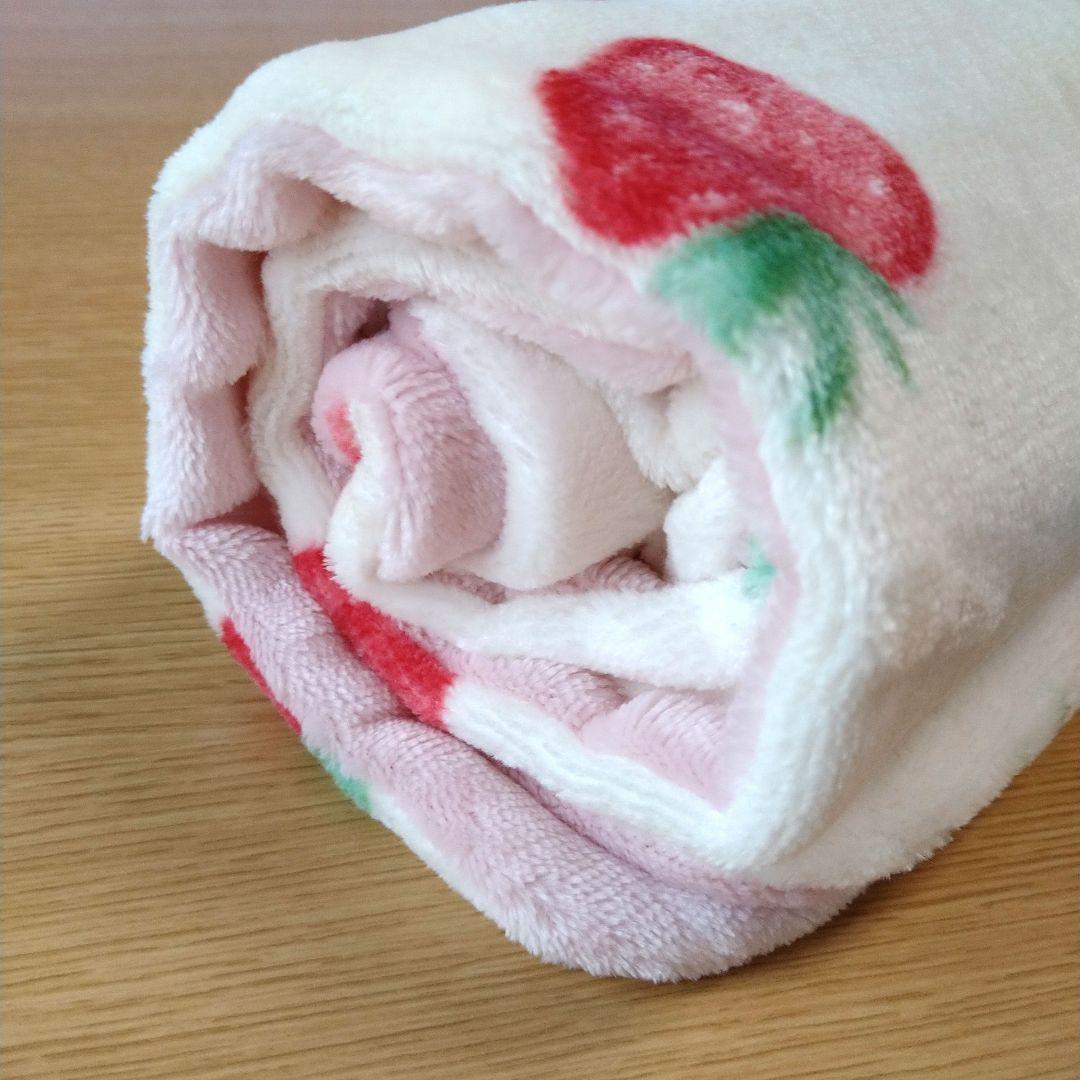 ゆきそら様☆お値下げ中☆コヤンイサムチョン☆ミニブランケット　フランネルいちご