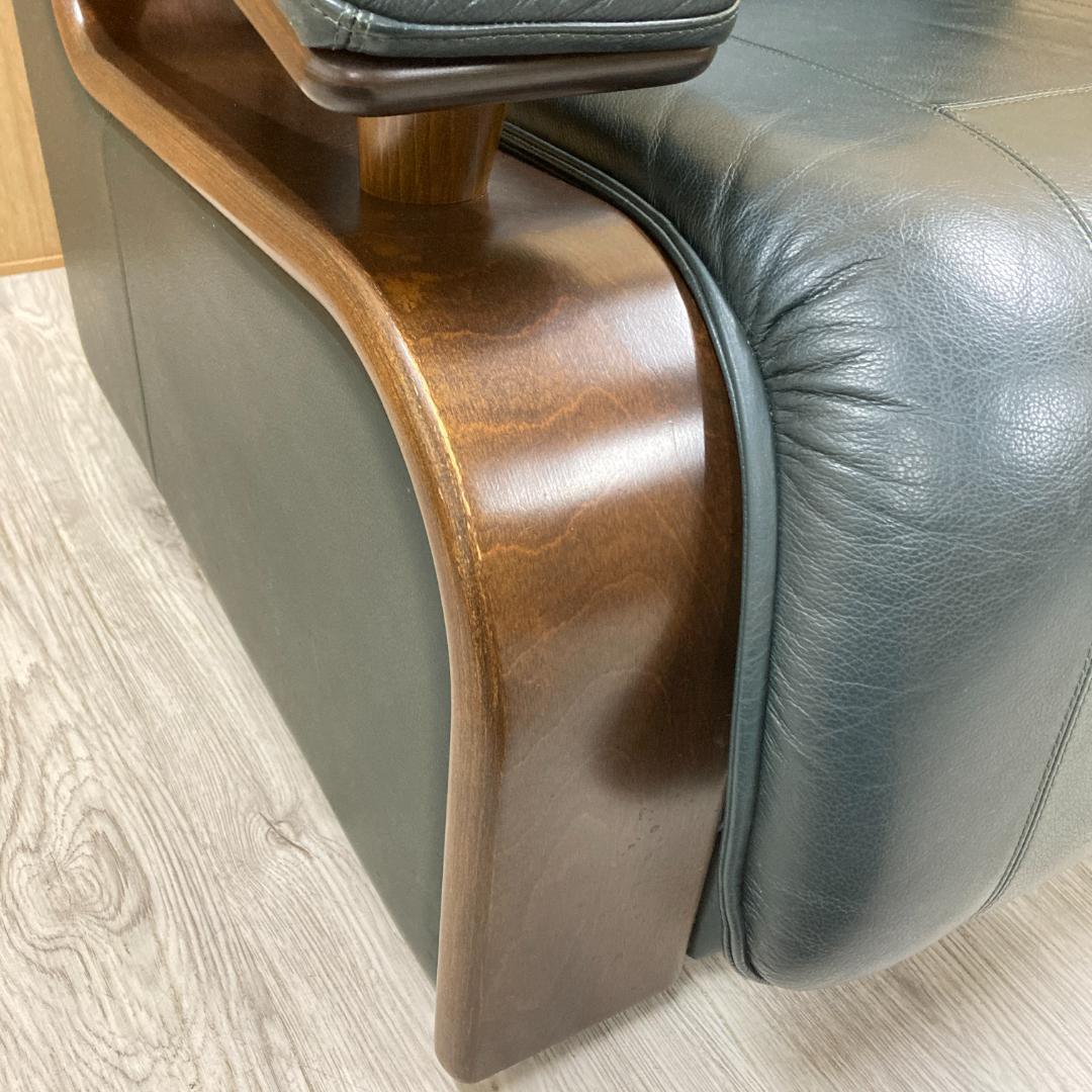 冨士ファニチア　FUJI FURNITURE　総革　1人掛けソファ B