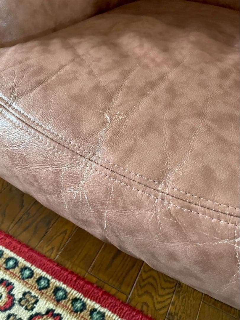 イタリア製　座り心地良い　高級　本革　ソファー