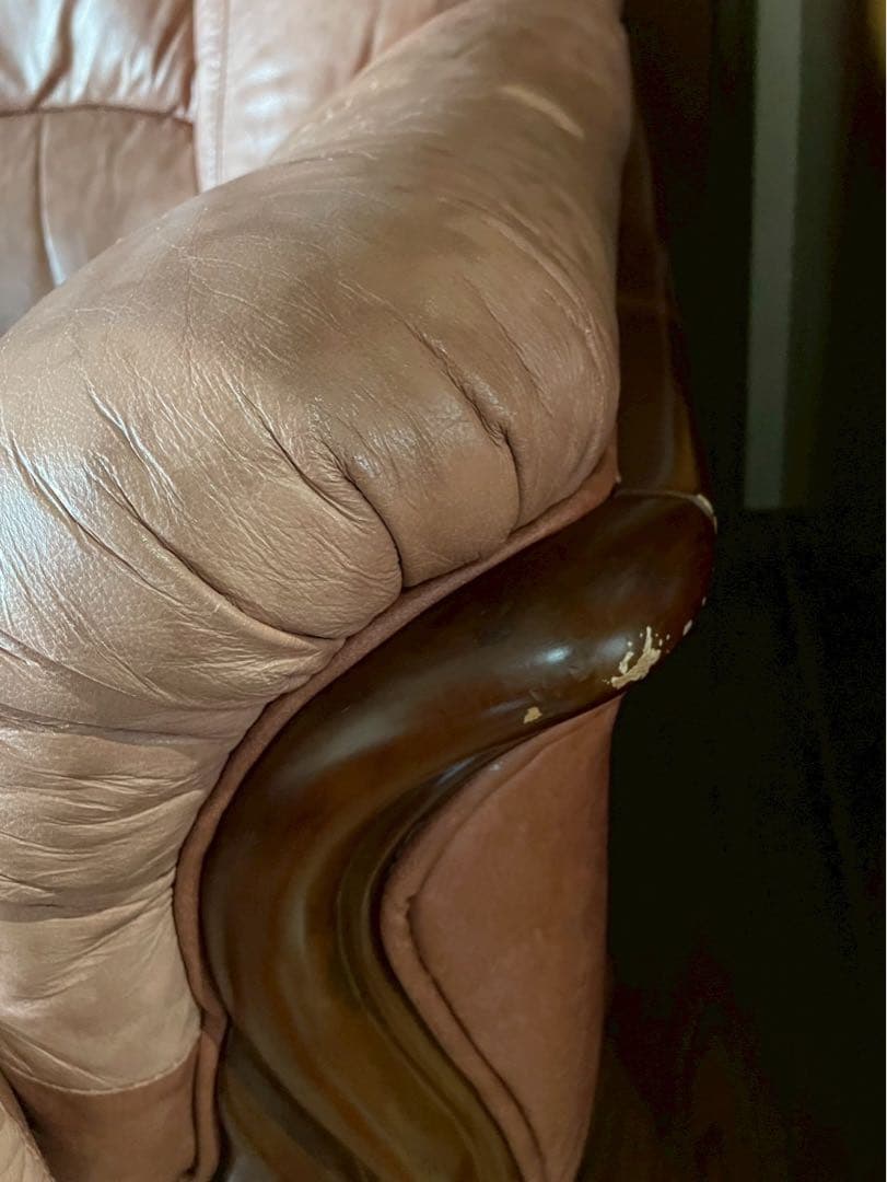 イタリア製　座り心地良い　高級　本革　ソファー