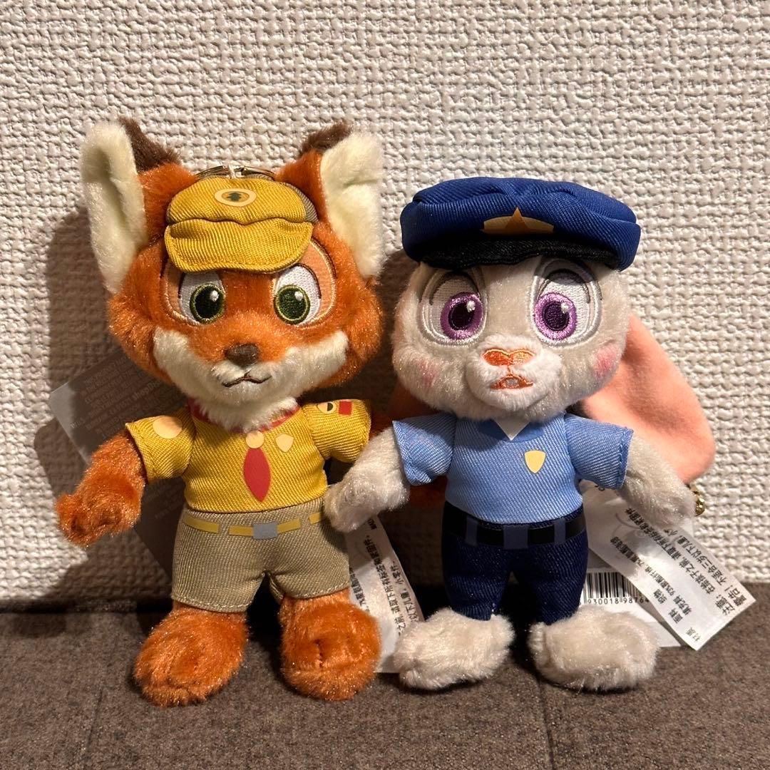 ズートピア 幼少期 キーホルダー ぬいぐるみ ニック ジュディ セット