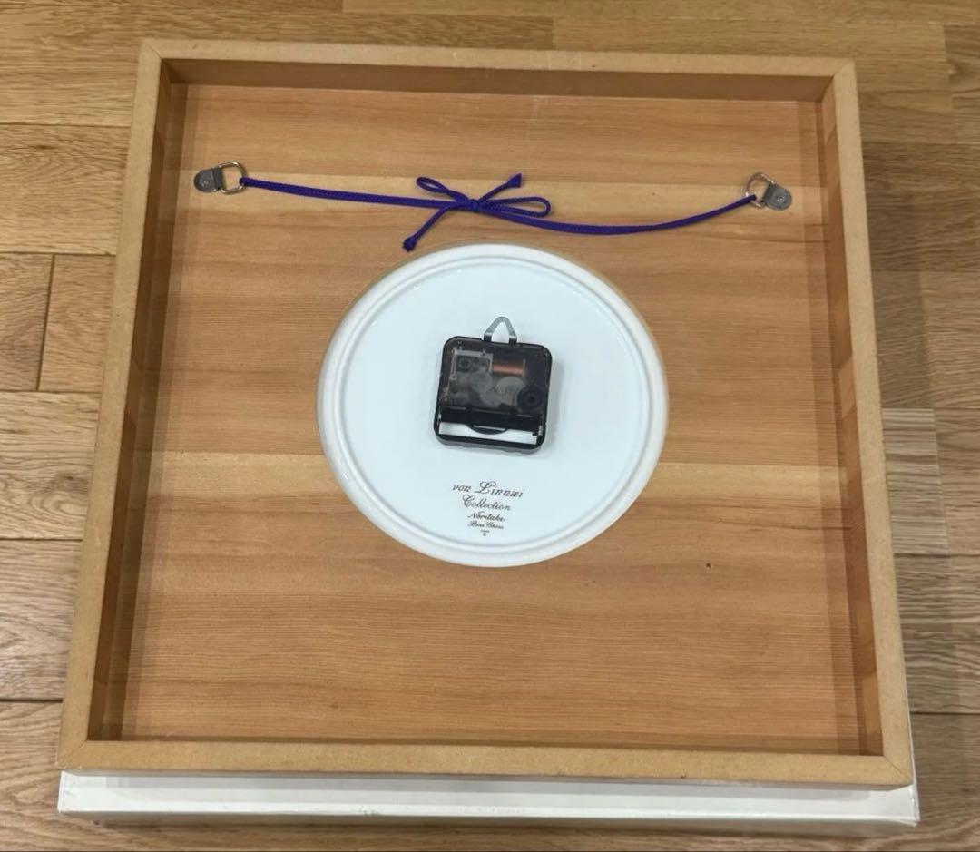 【新品】Noritake ノリタケ リンネコレクション特製額装入り皿時計 花時計