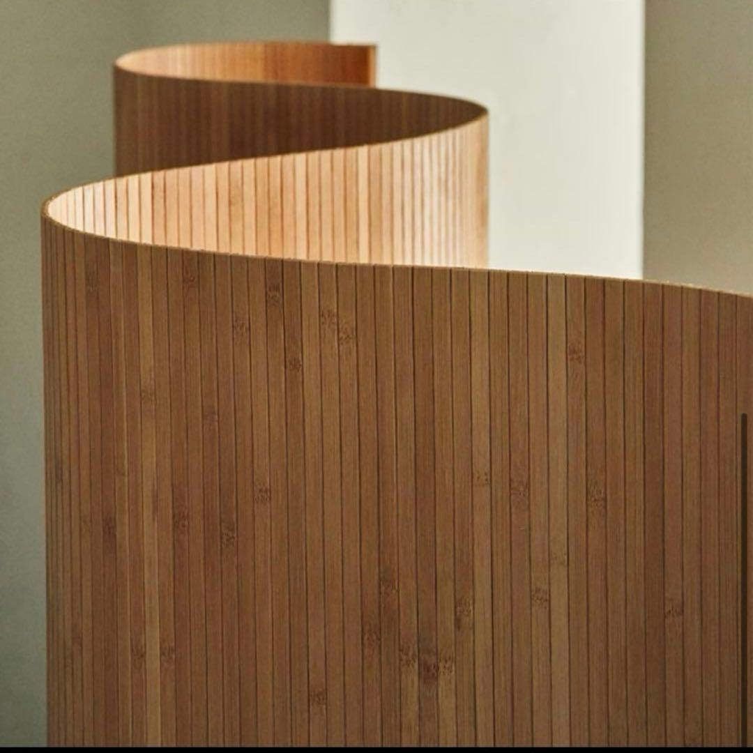 ‼️即発送‼️限定価格　木製波形パーテーション ウッド　インテリア　仕切り　美品