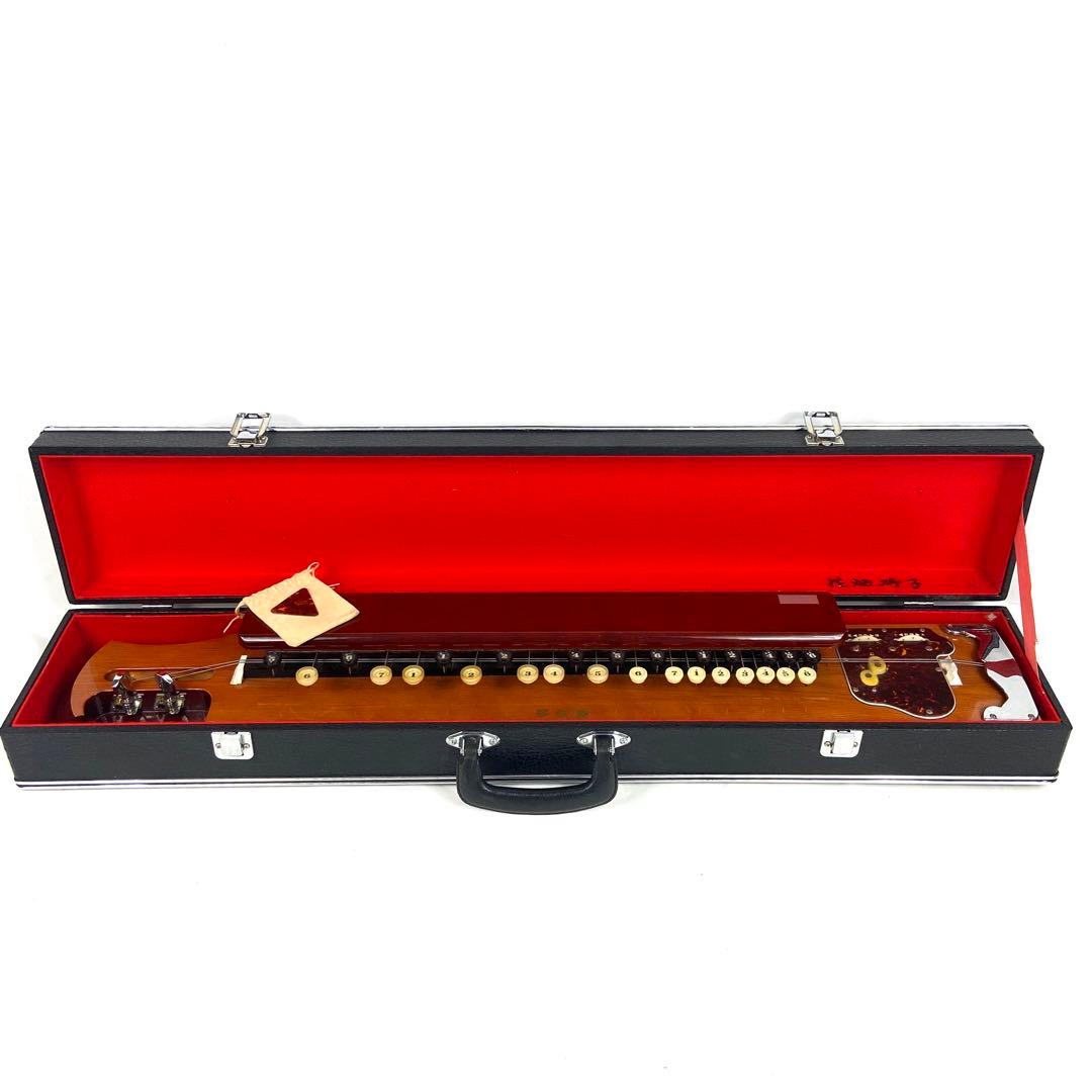 大正琴 琴伝流 テナー かえで ピック レトロ 楽器 ハードケース付