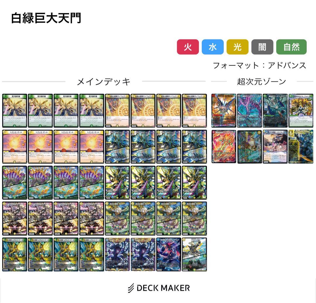 最終値下げ！調整パーツ付き白緑巨大天門　構築済みデッキ　アドバンス対応！