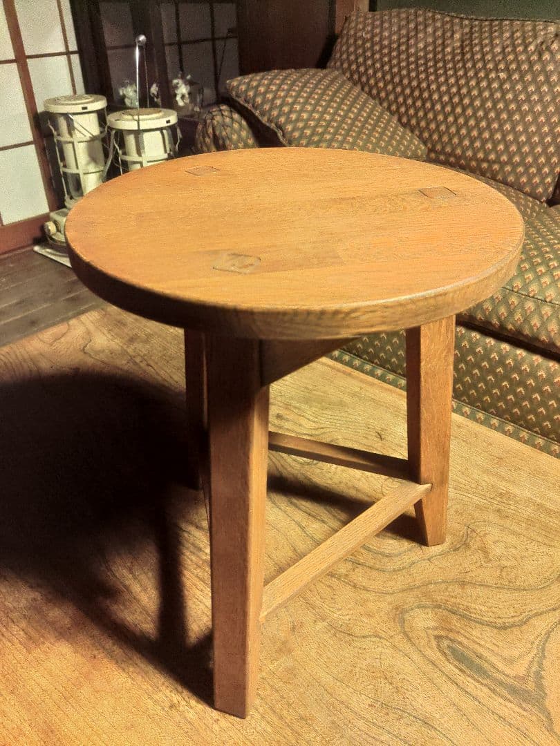 希少　ウイスキーオーク　スツール　無垢　ヴィンテージ　アンティーク　椅子　チェア