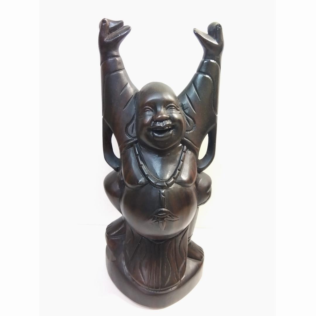 【 神像 】 七福神　布袋尊 ／ 手彫り ／ ヴィンテージ　昭和　骨董