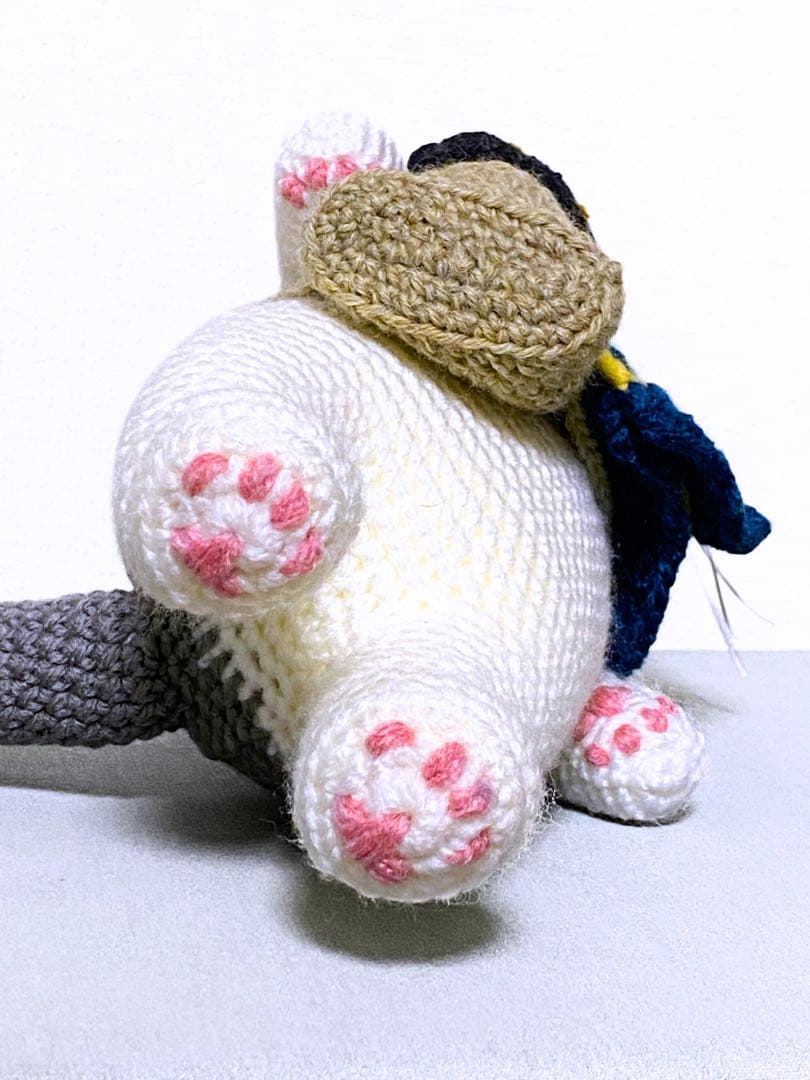 いっしょにおでかけ♪ぱっつん前髪グレー×白猫さんのあみぐるみ