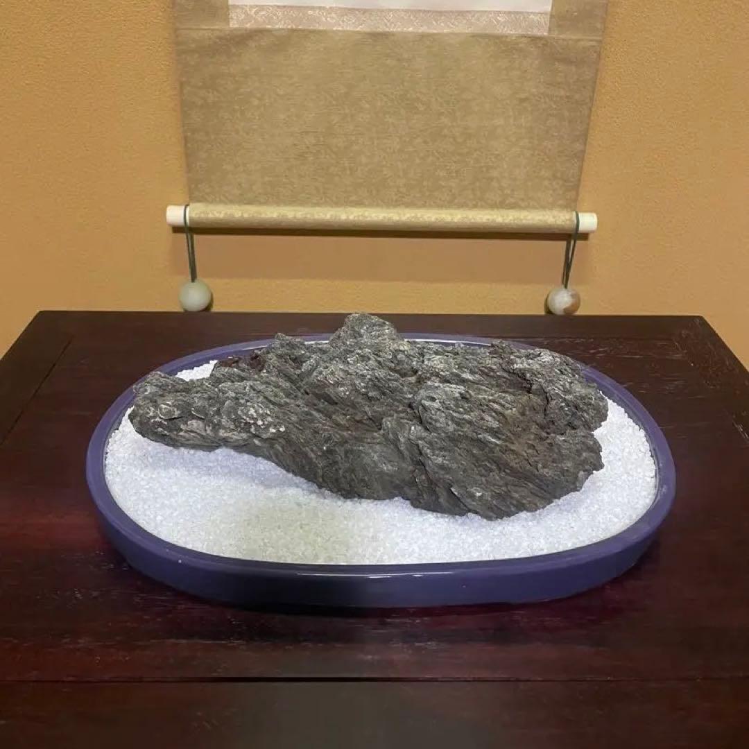 水石 鑑賞石 八溝石 和風インテリア オブジェ アクアリウム 水槽石 置物