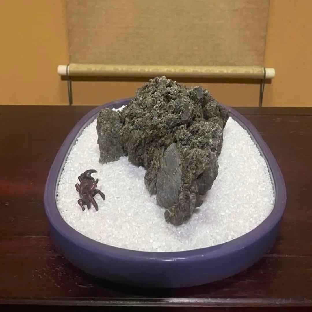 水石 鑑賞石 八溝石 和風インテリア オブジェ アクアリウム 水槽石 置物