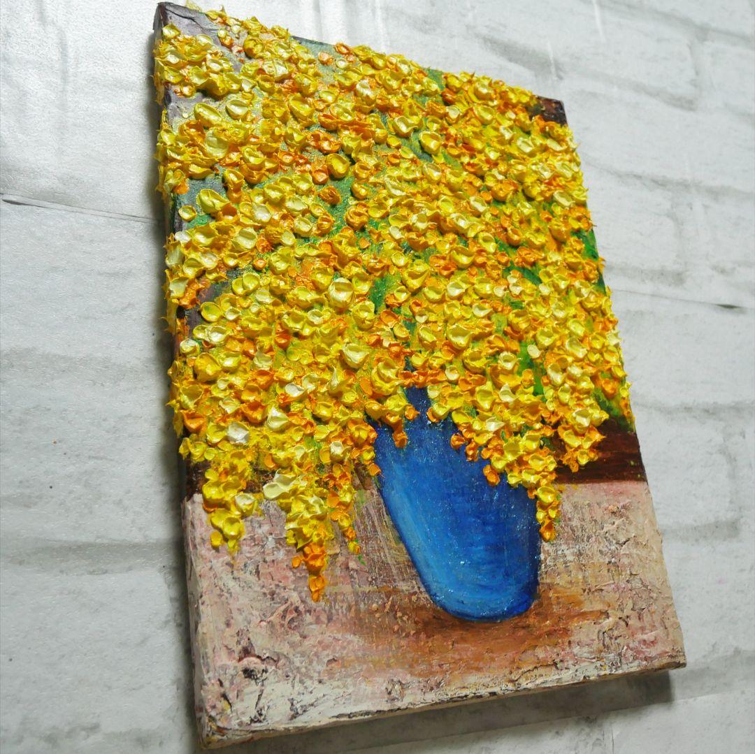 油絵 油彩 油彩画 絵 絵画【ミモザ】F4号 - メルカリ