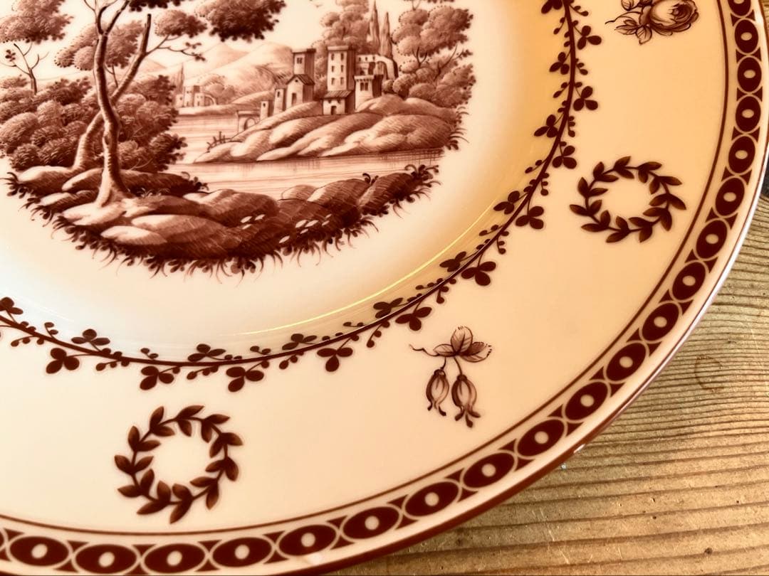 ジノリPaesaggiシリーズdipinto a mano 21.5デザート皿