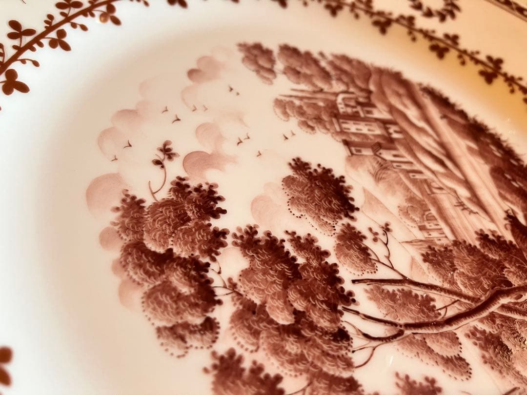 ジノリPaesaggiシリーズdipinto a mano 21.5デザート皿