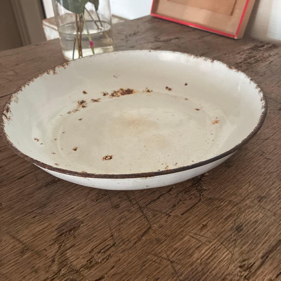 ヴィンテージ ホーロー皿