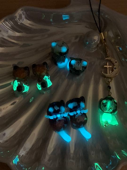 リオン様 お取り置き【No.101】蓄光 GALAXY 金魚 ストラップ