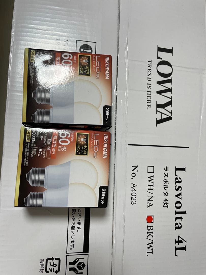 LOWYA Lasvolta 4L シーリングファンライト LED電球 4個付き