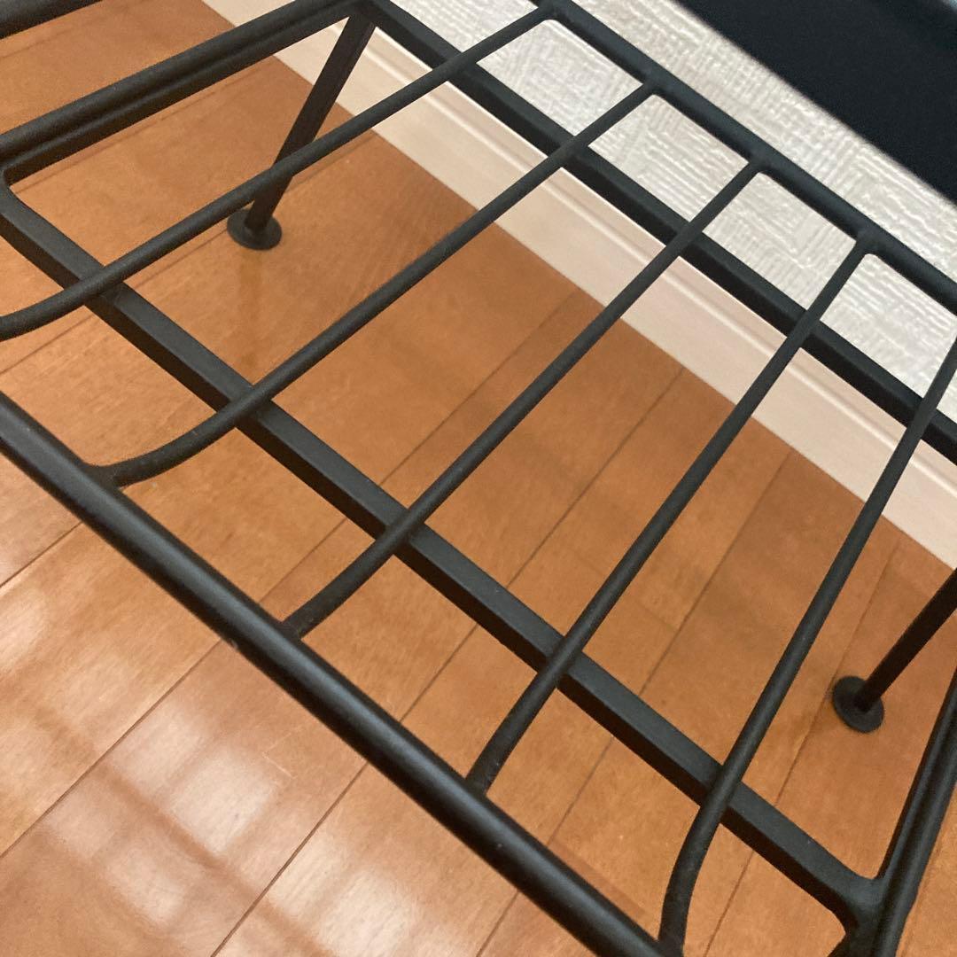 ウニコ ステラ スモールガラスシェルフ ガラスxアイアン レトロ風ガラス