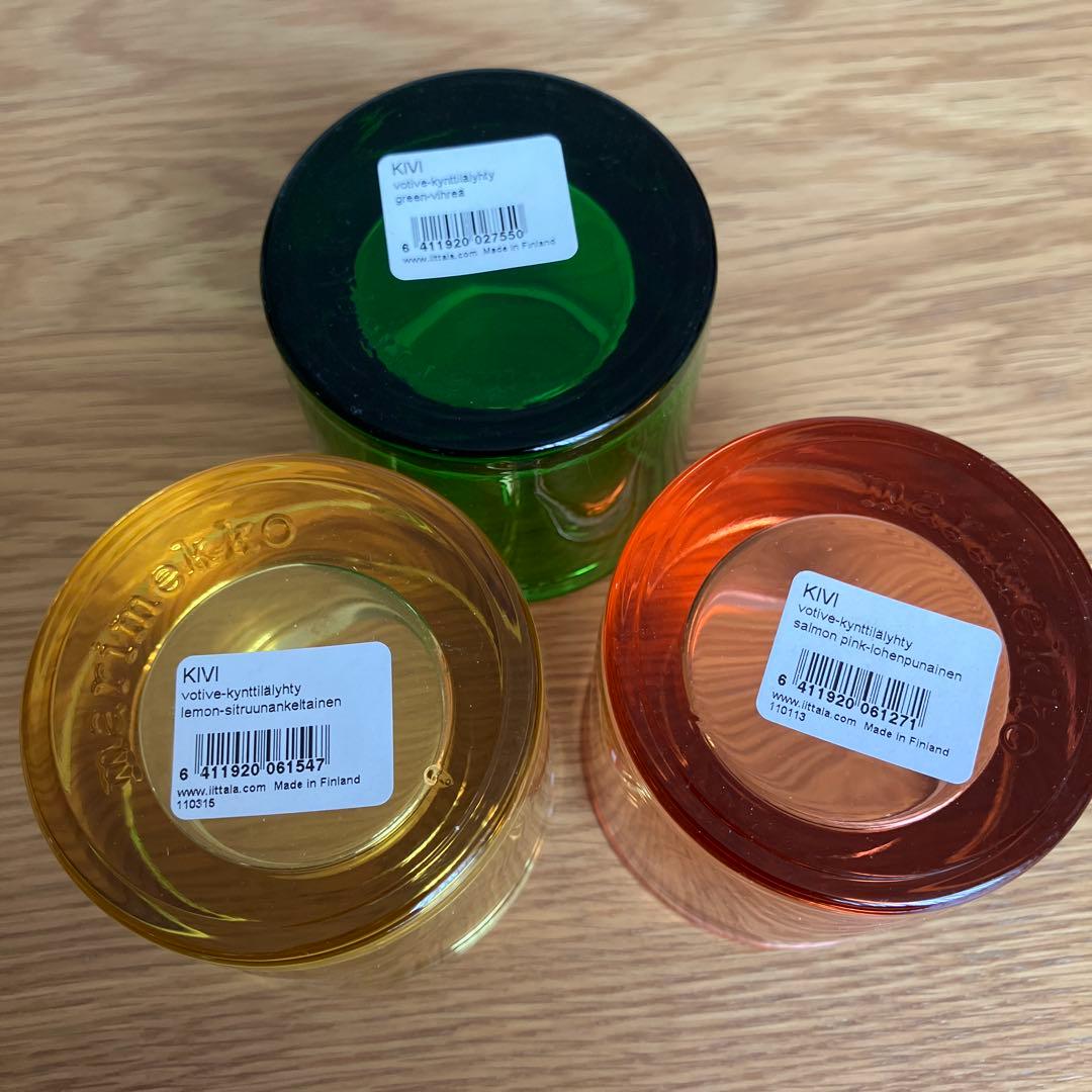 ittara KIVI 3個まとめて　キャンドルホルダー　マリメッコ キビ