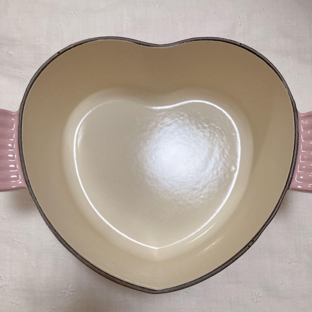 【タイムセール】LE CREUSET ハート型 鍋 ピンク　ココットダムール