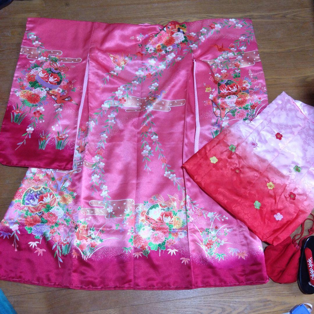 美品★美しいグラデーションの被布と着物と小物★七五三