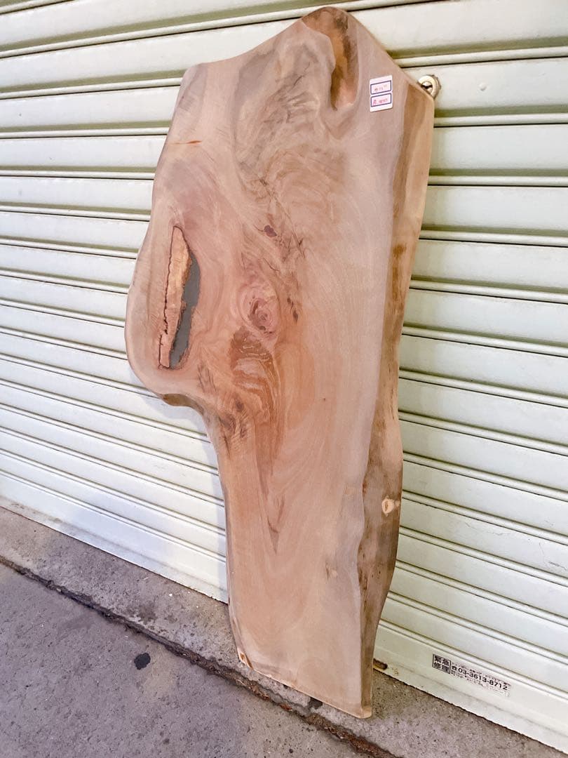 天然　カバ　木材　天板　無垢材　一枚板　テレビ台　レジン　デスク　机