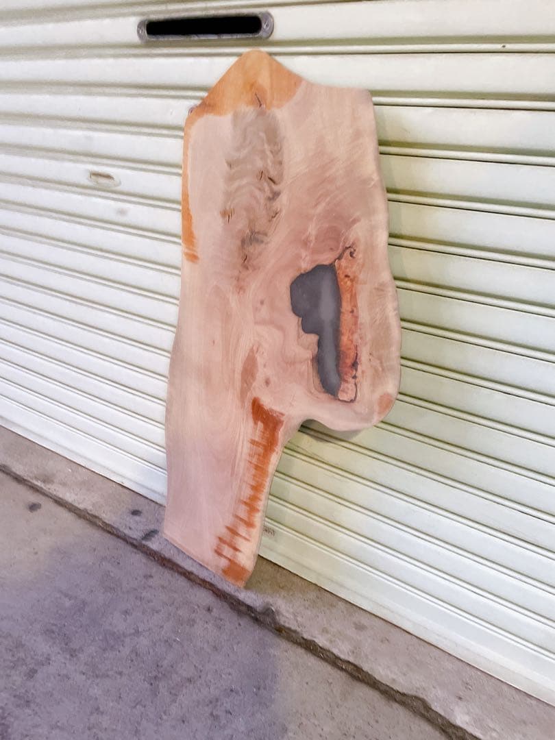 天然　カバ　木材　天板　無垢材　一枚板　テレビ台　レジン　デスク　机