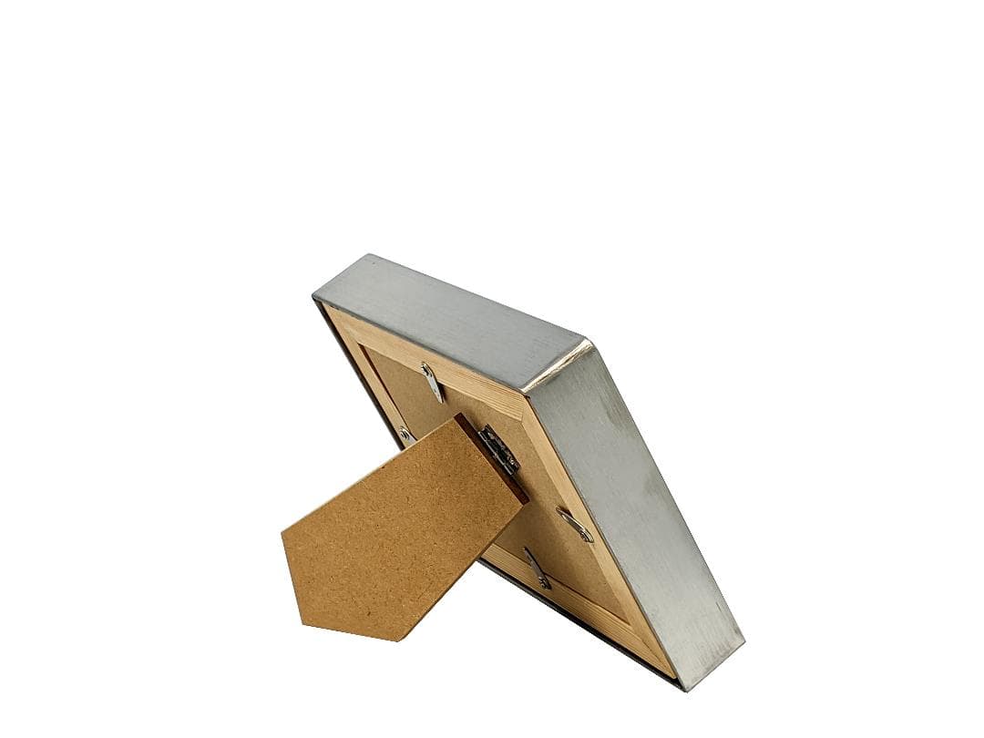 ステンレス製　フォトフレーム　丸鋲打ち　L版サイズ