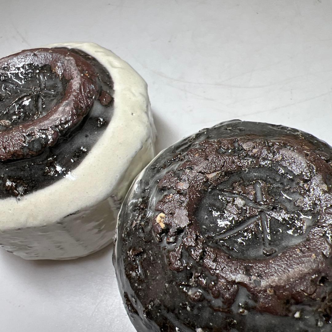 出来良 西端大備丹波焼 ぐい呑2客 共箱 東Y8-0113☆2F - メルカリ