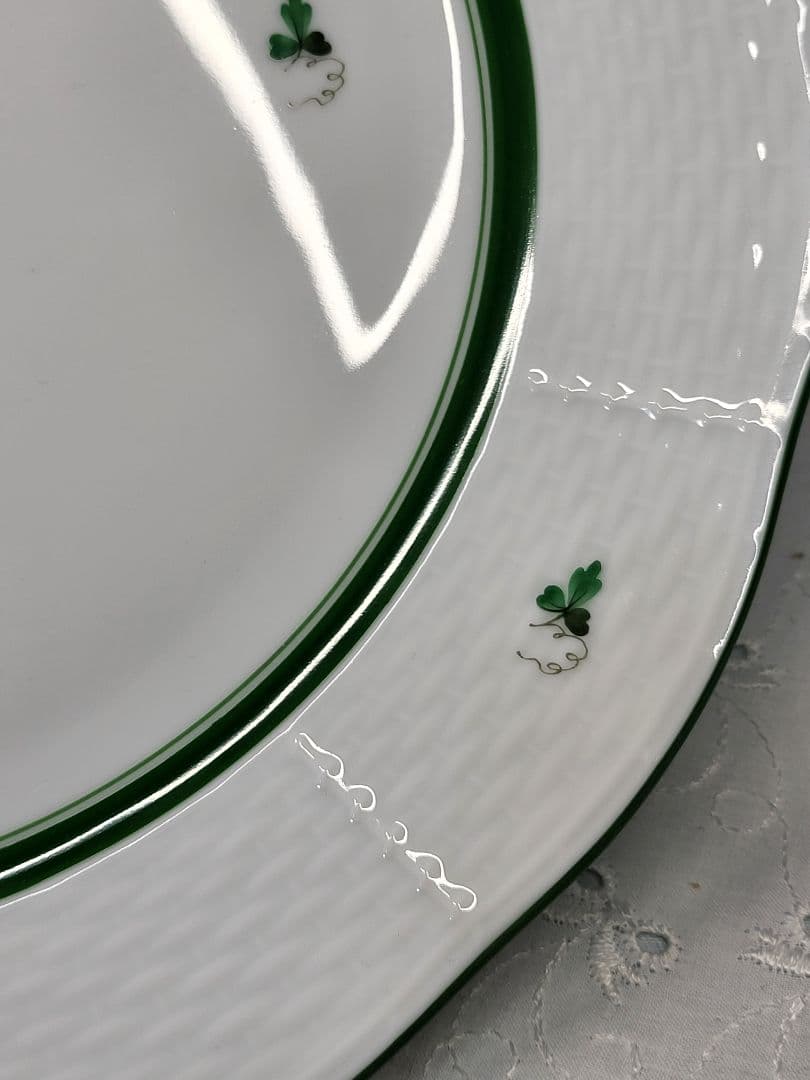 未使用近✨ヘレンド ウィーンのバラ プレート 26cm大皿 ピンク ローズ2枚①