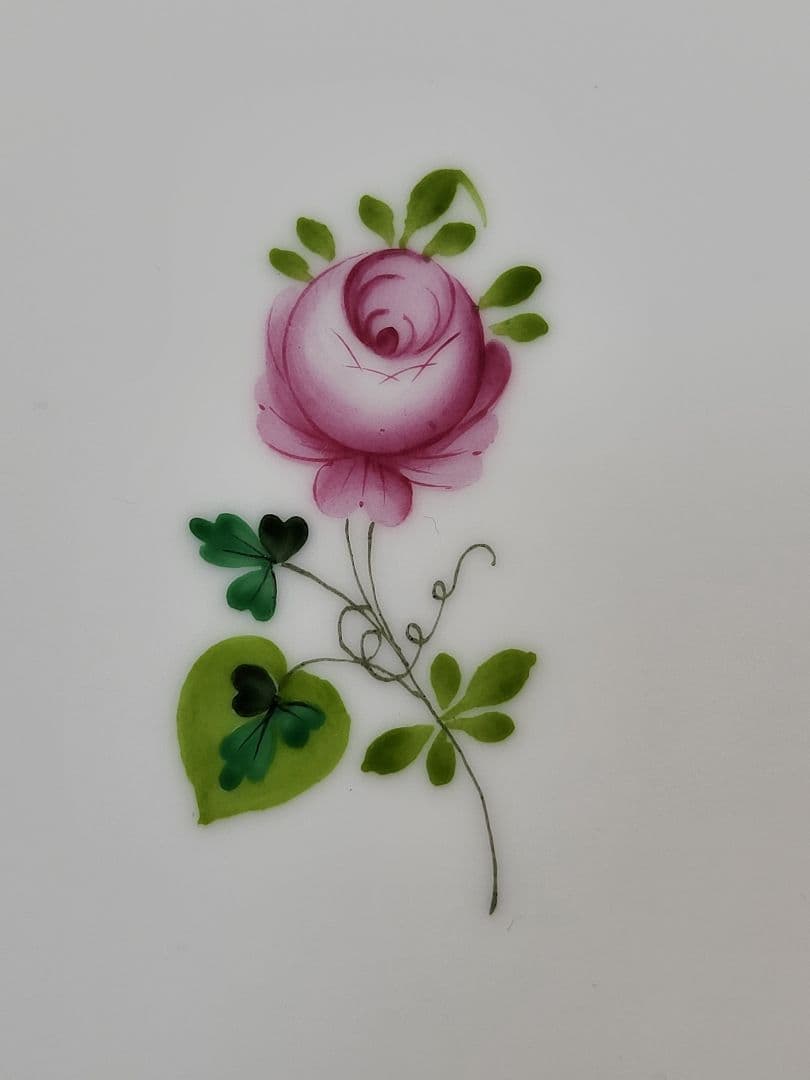 未使用近✨ヘレンド ウィーンのバラ プレート 26cm大皿 ピンク ローズ2枚①